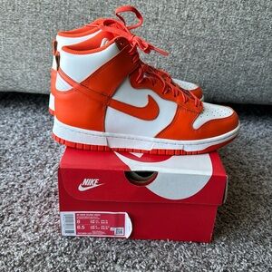 Nike Dunk High White Orange Blaze Women’s 8 Men’s 6.5